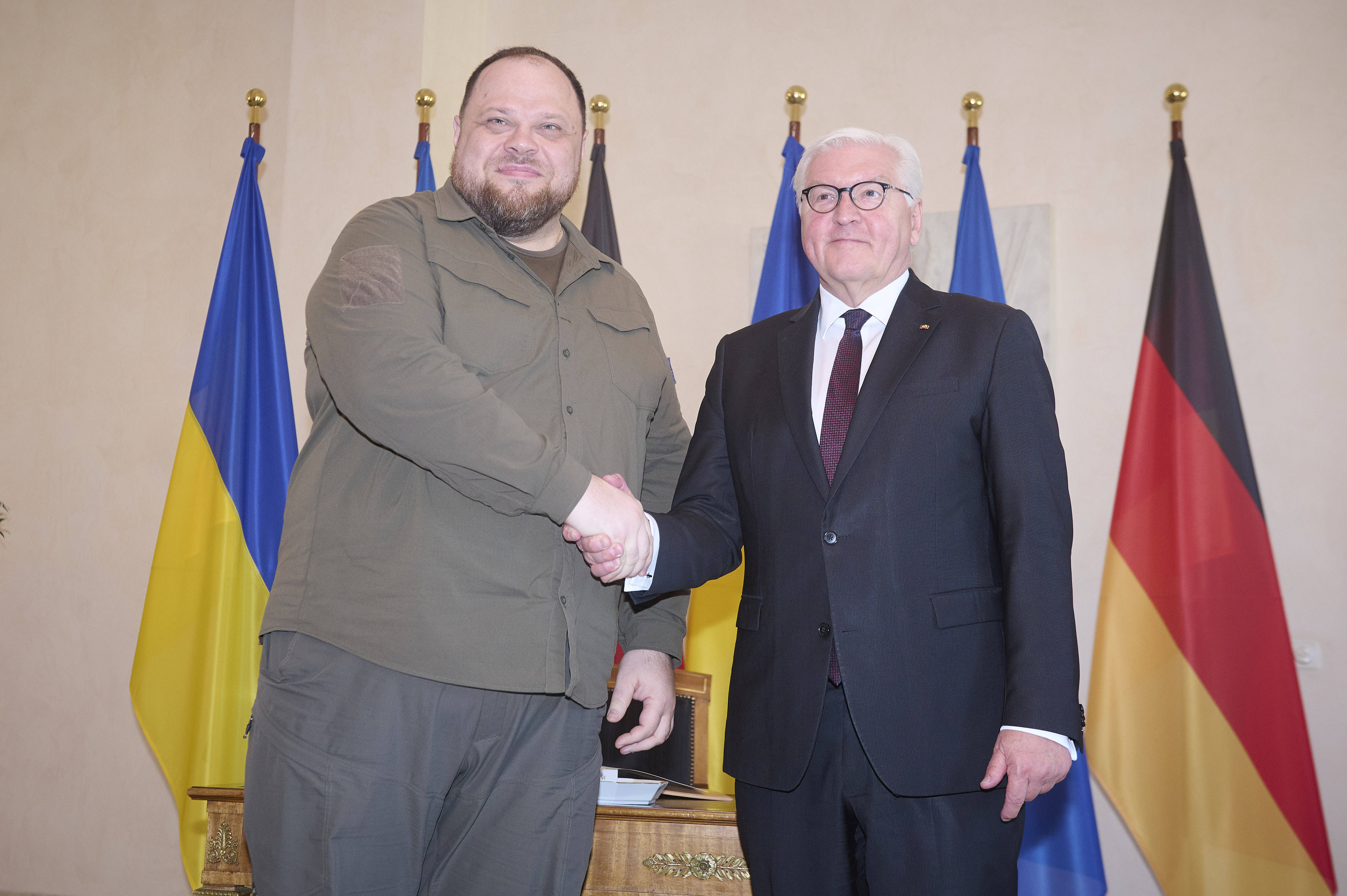 Berlin, Steinmeier trifft den ukrainischen Parlamentspräsident Ruslan Stefantschuk