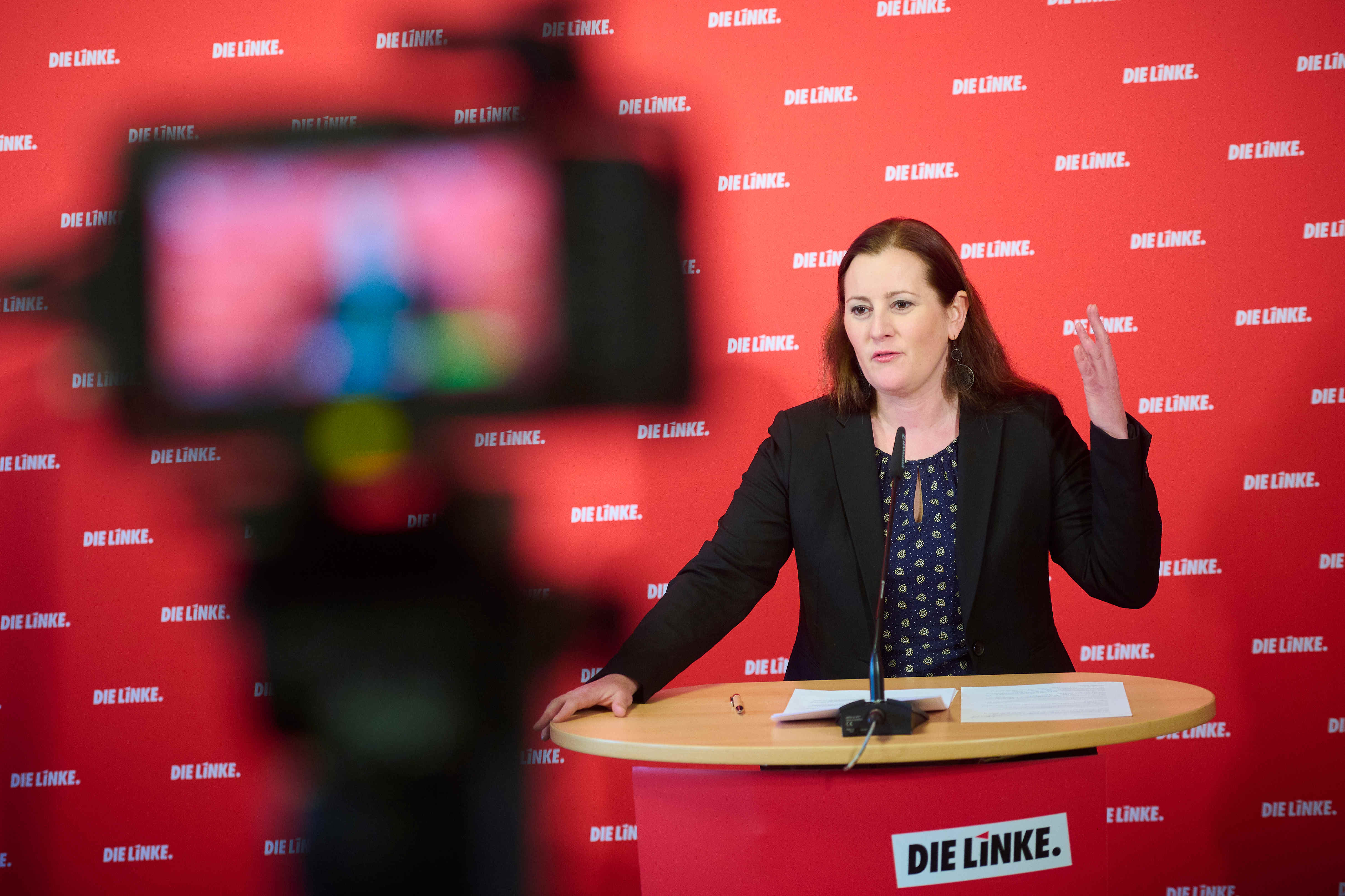 Berlin, Pressekonferenz Die Linke mit Janine Wissler