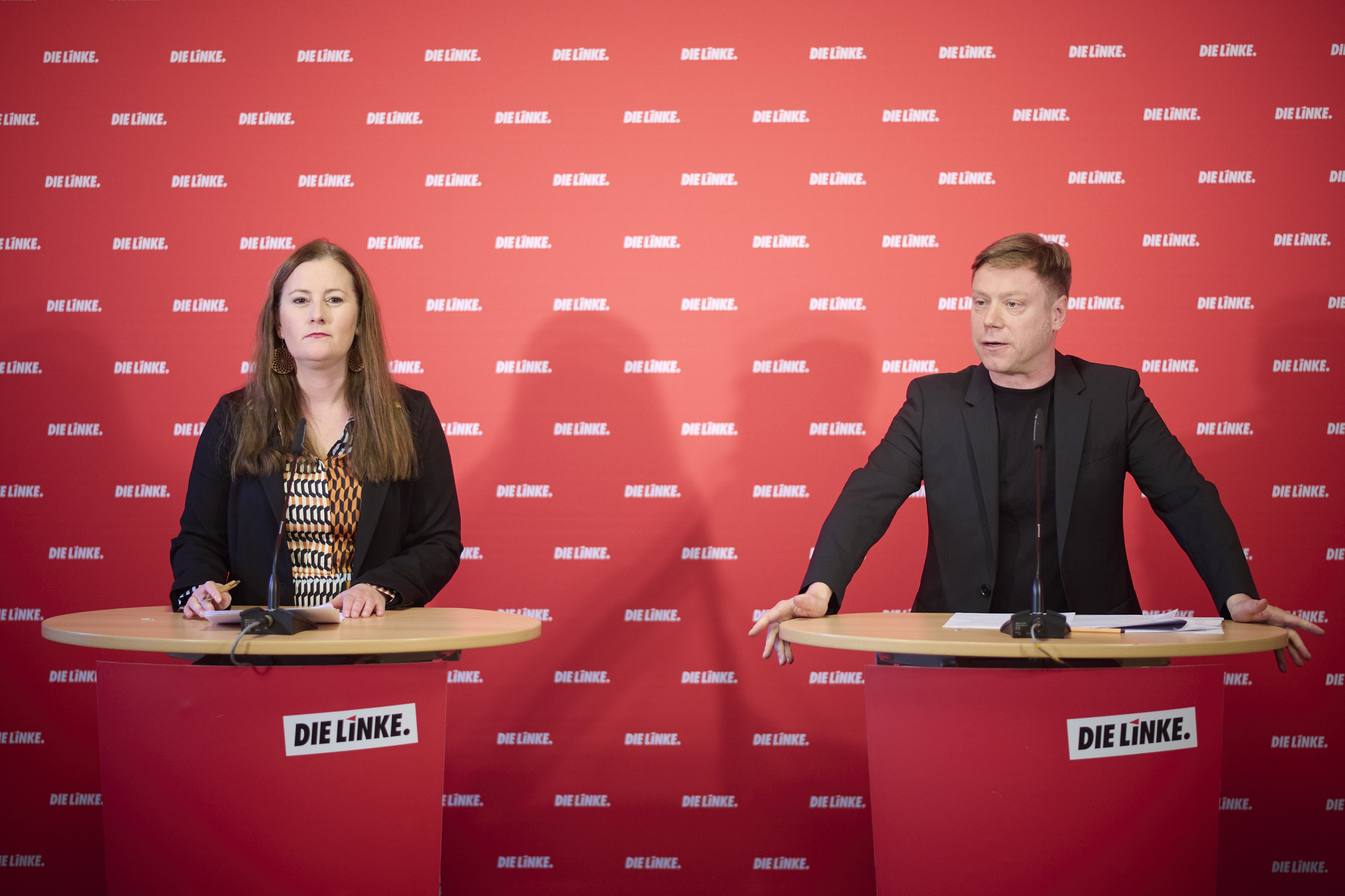 Berlin, Pressekonferenz von Die Linke mit Janine Wissler und Mar