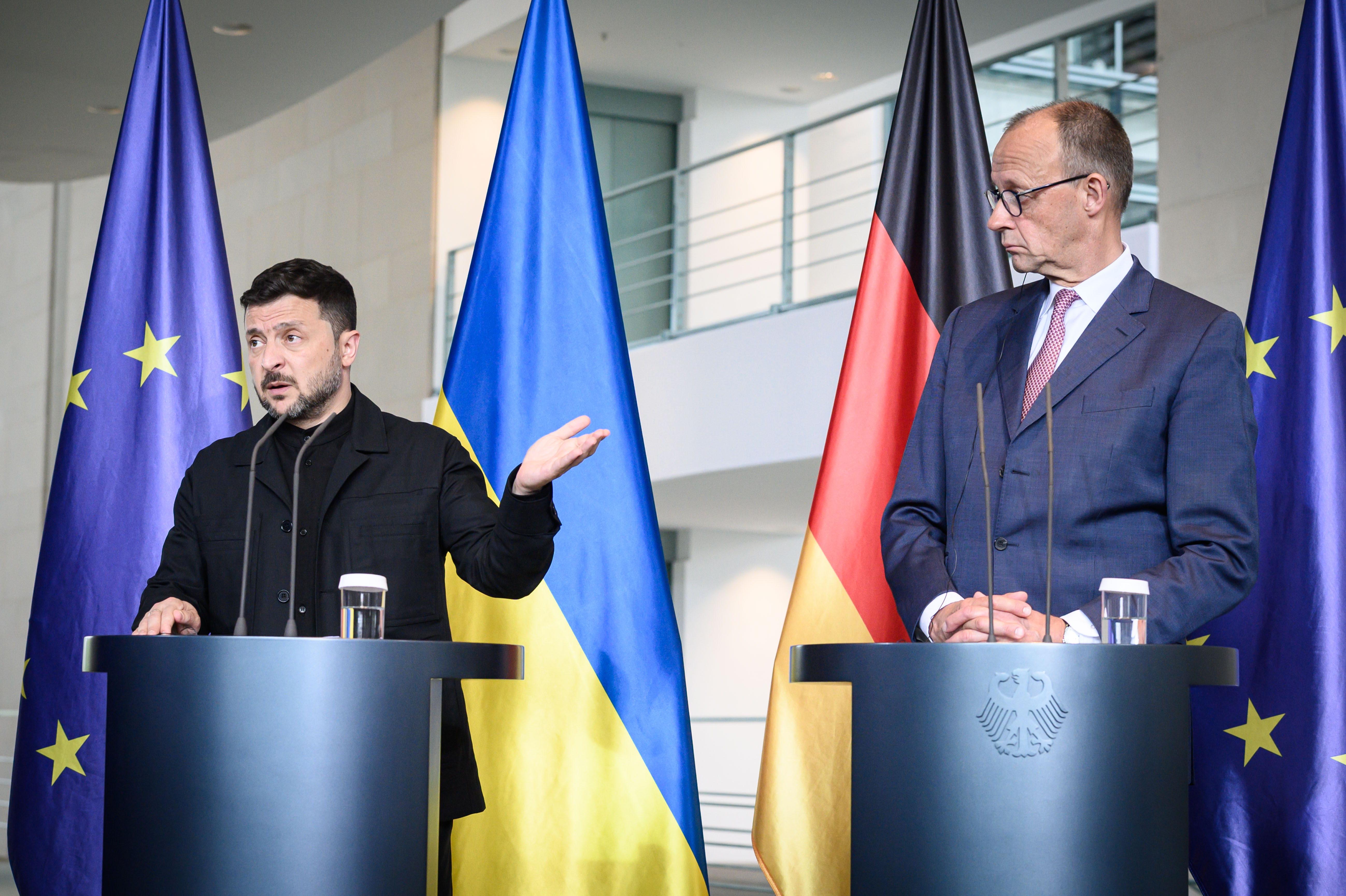 Berlin, Friedrich Merz trifft  Wolodymyr Selenskyj