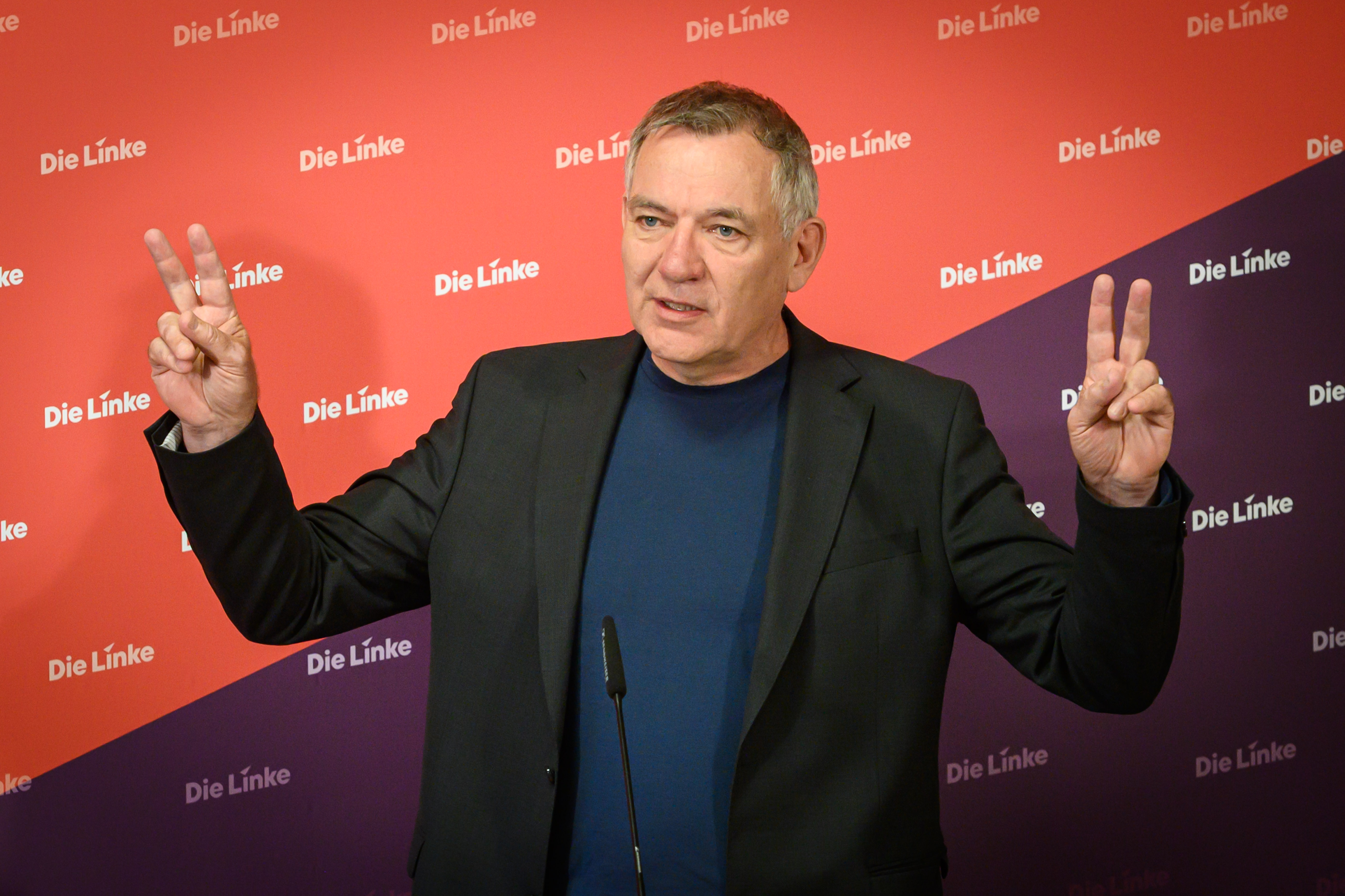 Berlin, Pressekonferenz Die Linke mit Jan van Aken