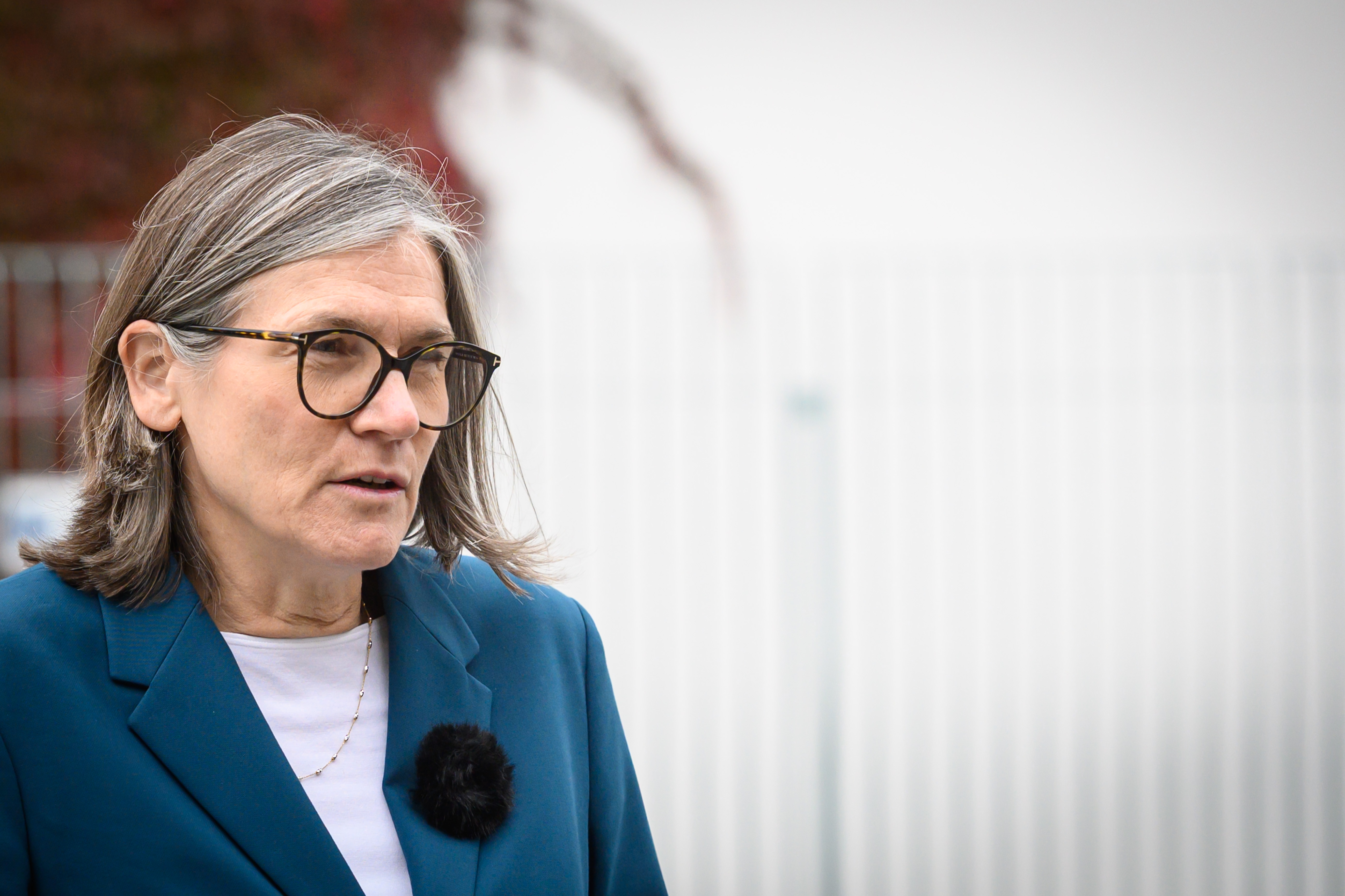 Berlin, IG Metall Vorsitzende Christiane Brenner Statement vor dem Kanzleramt